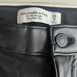 Never worn Leather straight pants